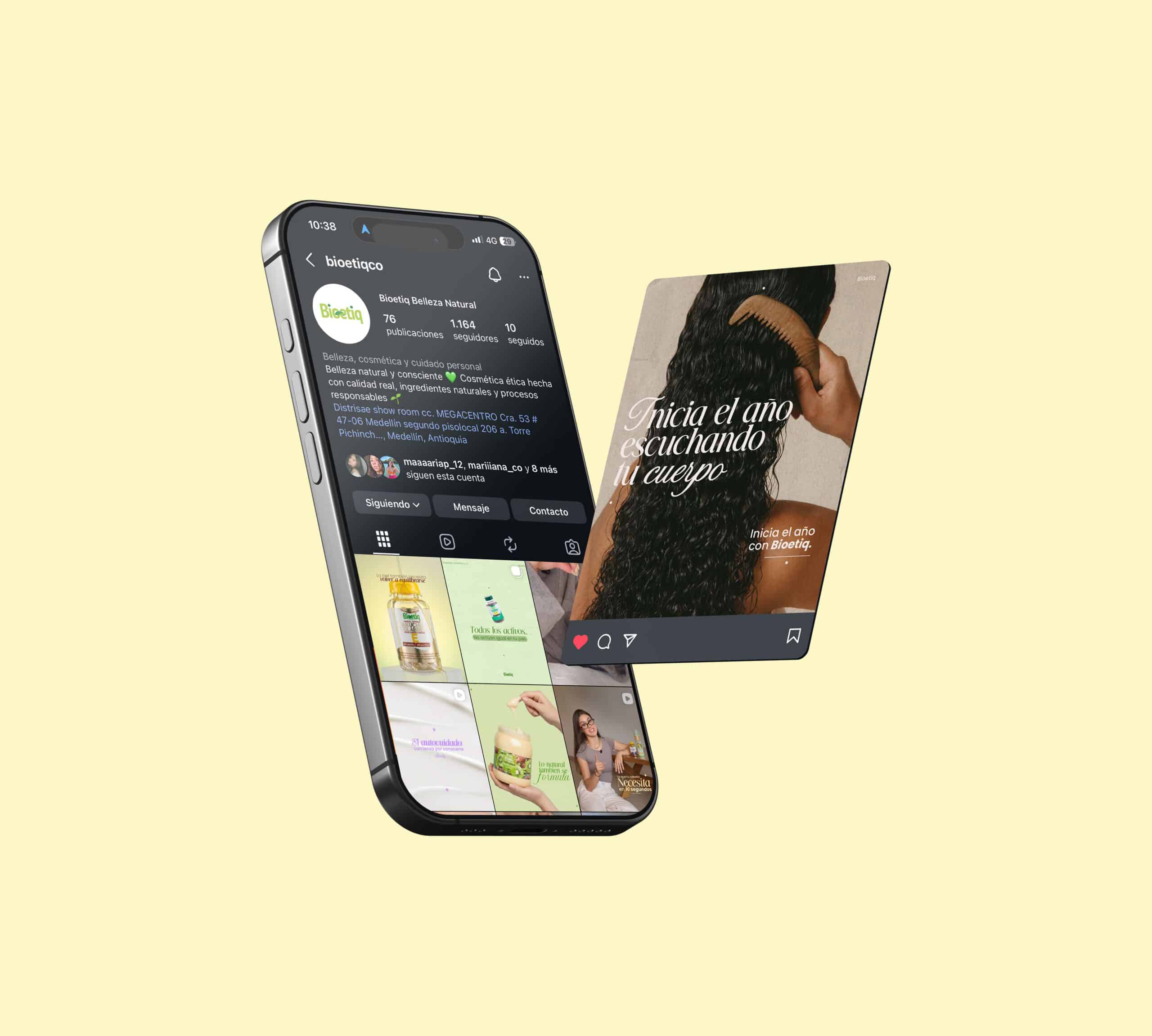 Parrilla de contenido para redes sociales marca Bioetiq en medellin